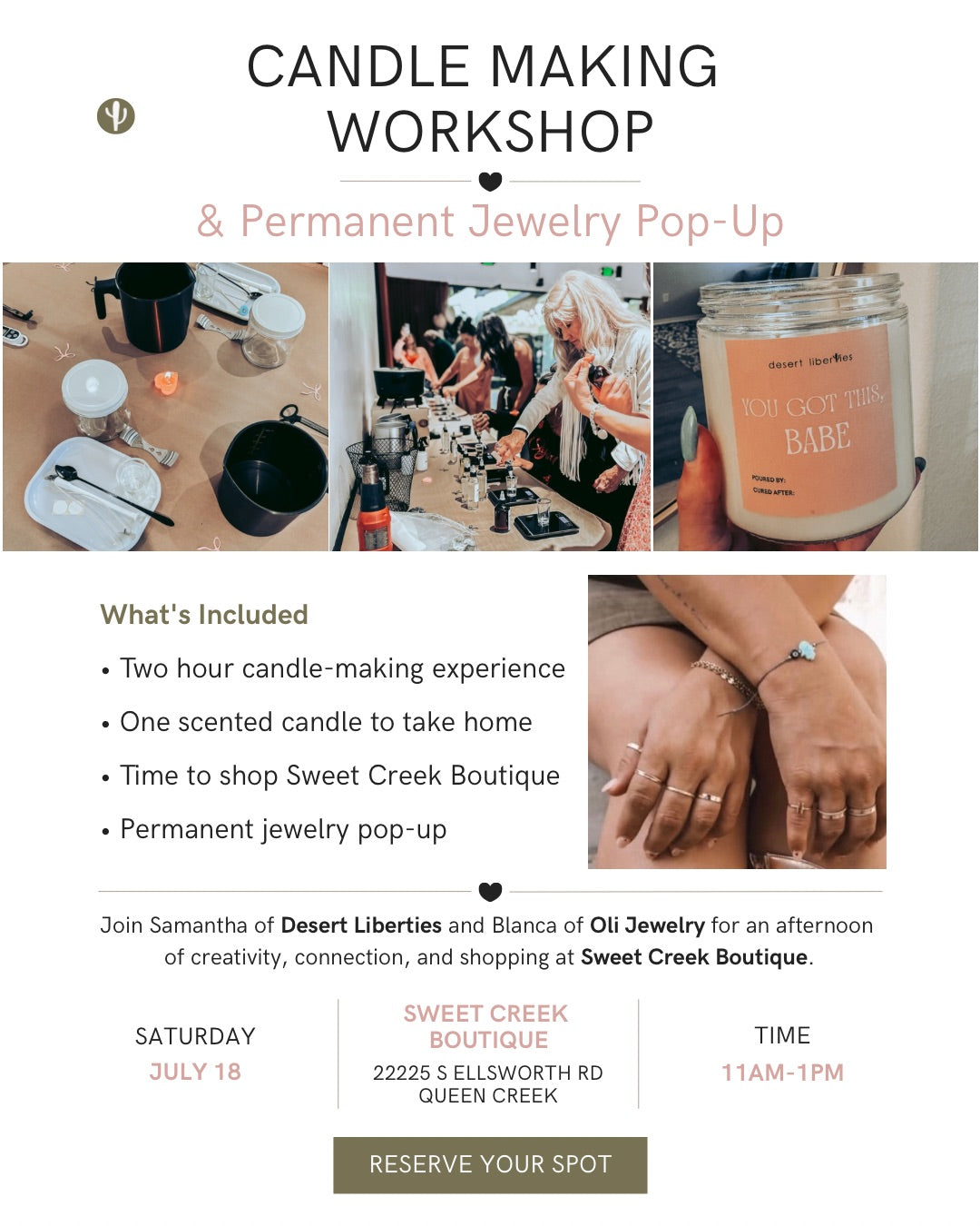 Candle Making Class - Sweet Creek Boutique